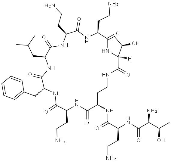 POLYMYXIN B NONAPEPTIDE HYDROCHLORIDE Struktur