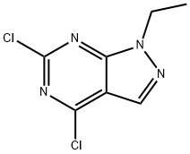 4,6-dichloro-1-ethyl-1H-pyrazolo[3,4-d]pyriMidine Struktur