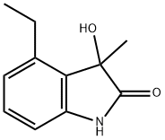 3-METHYL-4-ETHYL-3-HYDROXY-1,3-DIHYDRO-INDOL-2-ONE Struktur