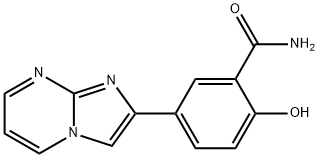 2-HYDROXY-5-IMIDAZO[1,2-A]PYRIMIDIN-2-YL-BENZAMIDE Struktur