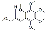 Propene, 2-cyano-3-methoxy-1-[2,3,4,5,6-pentamethoxyphenyl]- Struktur