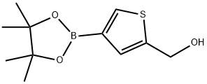 [4-(4,4,5,5-TETRAMETHYL-[1,3,2]DIOXABOROLAN-2-YL)-THIOPHEN-2-YL]-METHANOL Struktur