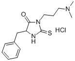 Hydantoin, 5-benzyl-3-(3-(dimethylamino)propyl)-2-thio-, hydrochloride Struktur