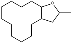 Cyclododecabfuran, tetradecahydro-2-methyl- Struktur