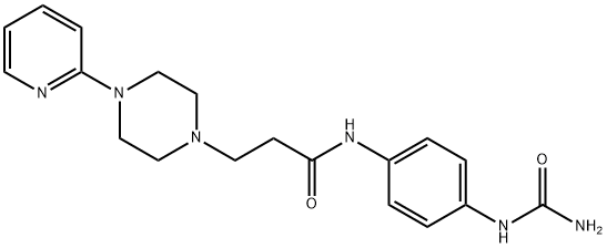 1-Piperazinepropanamide, N-(4-((aminocarbonyl)amino)phenyl)-4-(2-pyrid inyl)- Struktur