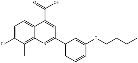 2-(3-BUTOXYPHENYL)-7-CHLORO-8-METHYLQUINOLINE-4-CARBOXYLIC ACID Struktur