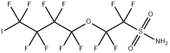 1,1,2,2-TETRAFLUORO-2-(1,1,2,2,3,3,4,4-OCTAFLUORO-4-IODOBUTOXY)-ETHANESULFONAMIDE Struktur