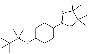 TERT-BUTYLDIMETHYL(4-(4,4,5,5-TETRAMETHYL-1,3,2-DIOXABOROLAN-2-YL)CYCLOHEX-3-ENYLOXY)SILANE Struktur