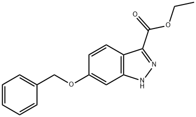 1H-Indazole-3-carboxylic acid, 6-(phenylMethoxy)-, ethyl ester Struktur