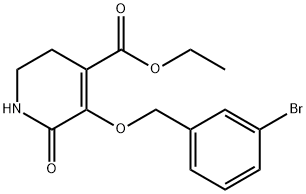 ethyl 5-[(3-bromobenzyl)oxy]-6-oxo-1,2,3,6-tetrahydro-4-pyridinecarboxylate Struktur