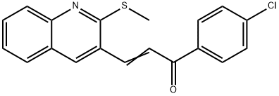 (E)-1-(4-chlorophenyl)-3-[2-(methylsulfanyl)-3-quinolinyl]-2-propen-1-one Struktur