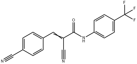 (E)-2-cyano-3-(4-cyanophenyl)-N-[4-(trifluoromethyl)phenyl]-2-propenamide Struktur