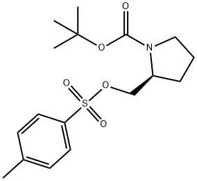 (S)-TERT-BUTYL 2-(TOSYLOXYMETHYL)PYRROLIDINE-1-CARBOXYLATE Struktur