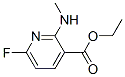 3-Pyridinecarboxylicacid,6-fluoro-2-(methylamino)-,ethylester(9CI) Struktur