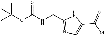 2-((TERT-BUTOXYCARBONYLAMINO)METHYL)-1H-IMIDAZOLE-5-CARBOXYLIC ACID Struktur