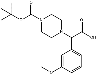 2-(4-BOC-PIPERAZINYL)-2-(3-METHOXY-PHENYL)ACETIC ACID Struktur