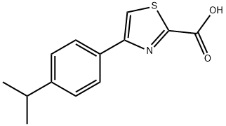 2-Thiazolecarboxylic  acid,4-[4-(1-methylethyl)phenyl]- Struktur