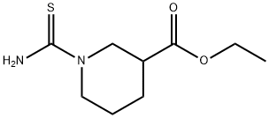 3-Piperidinecarboxylic  acid,  1-(aminothioxomethyl)-,  ethyl  ester Struktur