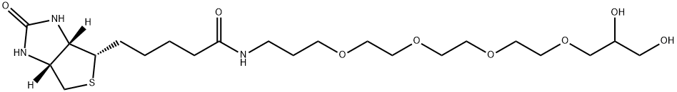 3-((N-BIOTINYL-3-AMINOPROPOXY(ETHOXY)ETHOXY)ETHOXY)-PROPANE-1,2-DIOL Struktur