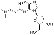 2-((DIMETHYLAMINOMETHYLIDENE)AMINO)PURINE-2'-DEOXY-RIBOSIDE Struktur