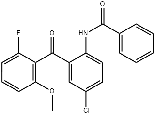 N-(4-chloro-2-(2-fluoro-6-Methoxybenzoyl)phenyl)benzaMide Struktur