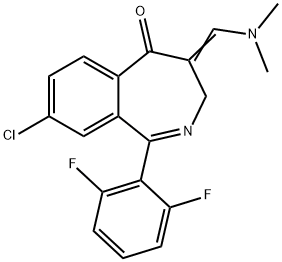 (E)-8-chloro-1-(2,6-difluorophenyl)-4-((diMethylaMino)Methylene)-3H-benzo[c]azepin-5(4H)-one Struktur