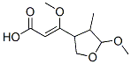 (+)-3-Methoxy-3-(tetrahydro-5-methoxy-4-methylfuran-3-yl)acrylic acid Struktur