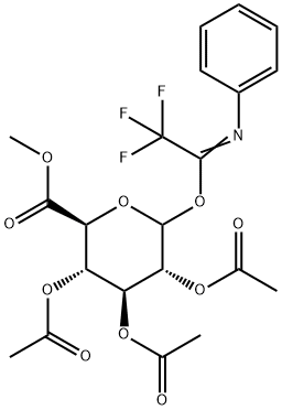 1-(2,2,2-Trifluoro-N-phenylethaniMidate)-D-glucopyranuronic Acid Methyl Ester 2,3,4-Triacetate Struktur