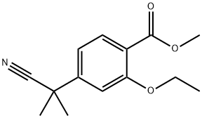 4-(CYANO-DIMETHYL-METHYL)-2-ETHOXY-BENZOIC ACID METHYL ESTER Struktur