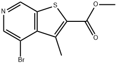 Methyl 4-bromo-3-methylthieno-[2,3-c]pyridine-2-carboxylate Struktur