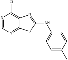 (7-CHLOROTHIAZOLO[5,4-D]PYRIMIDIN-2-YL)-P-TOLYL-AMINE Struktur