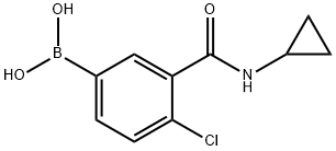 4-CHLORO-3-(CYCLOPROPYLCARBAMOYL)PHENYLBORONIC ACID Struktur