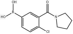 4-CHLORO-3-(PYRROLIDINE-1-CARBONYL)PHENYLBORONIC ACID Struktur