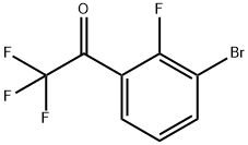 1-(3-Bromo-2-fluorophenyl)-2,2,2-trifluoroethan-1-one Struktur