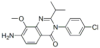 4(3H)-Quinazolinone,  7-amino-3-(4-chlorophenyl)-8-methoxy-2-(1-methylethyl)- Struktur