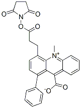 4-(2-succinimidyloxycarbonylethyl)phenyl-10-methylacridinium-9-carboxylate Struktur