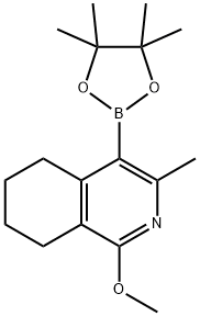 1-Methoxy-3-Methyl-4-(4,4,5,5-tetraMethyl-1,3,2-dioxaborolan-2-yl)-5,6,7,8-tetrahydroisoquinoline Struktur