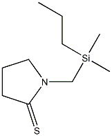 2-Pyrrolidinethione,  1-[(dimethylpropylsilyl)methyl]- Struktur