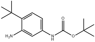 (3-Amino-4-tert-butylphenyl)carbamic acid tert-butyl ester Struktur