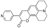 10-(4-Pyridyl)-2,3,6,7-tetrahydro-1H,5H,11H-[1]benzopyrano[6,7,8-ij]quinolizine-11-one Struktur