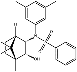 [N-benzenesulfonyl-N-(3,5-dimethylphenyl)amino]-2-bornanol Struktur