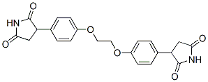 3-[4-[2-[4-(2,5-dioxopyrrolidin-3-yl)phenoxy]ethoxy]phenyl]pyrrolidine -2,5-dione Struktur