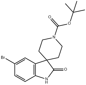 1'-Boc-5-BroMo-1,2-dihydro-2-oxo-spiro[3H-indole-3,4'-piperidine] Struktur