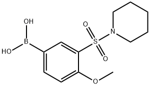 4-METHOXY-3-(PIPERIDIN-1-YLSULPHONYL)BENZENEBORONIC ACID Struktur