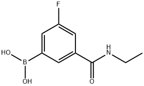 5-(ETHYLCARBAMOYL)-3-FLUOROBENZENEBORONIC ACID Struktur