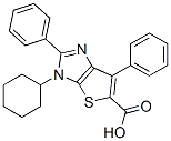 3H-Thieno[2,3-d]imidazole-5-carboxylic  acid,  3-cyclohexyl-2,6-diphenyl- Struktur