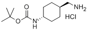 TRANS-4-(BOC-AMINO)-CYCLOHEXANEMETHANAMINE HYDROCHLORIDE Struktur