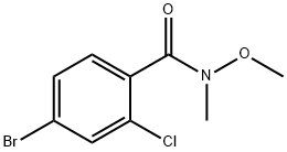 Benzamide, 4-bromo-2-chloro-N-methoxy-N-methyl- Struktur