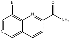 8-BROMO-[1,6]NAPHTHYRIDINE-2-CARBOXYLIC ACID AMIDE Struktur