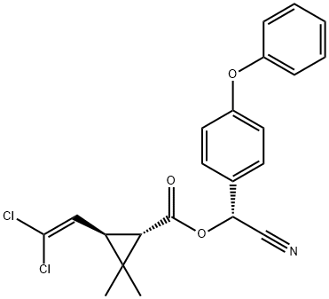 (1S,3R)-CYANO(4-PHENOXYPHENYL)METHYL 3-(2,2-DICHLOROVINYL)-2,2-DIMETHYL CYCLOPROPANECARBOXYLATE Struktur